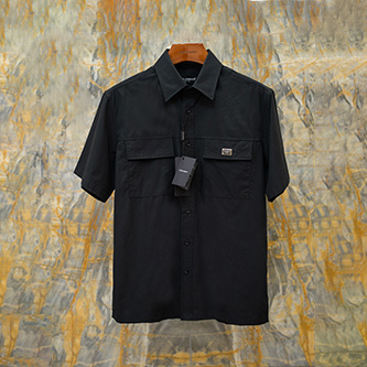 dolce gabbana cotton utility short-sleeve shirt